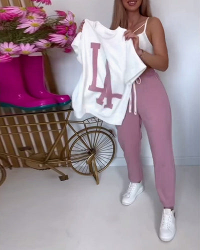 Setze Casual Letter Print Sports