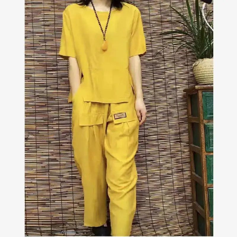 MELIKE - SET AUS BLUSE UND CARGOHOSE