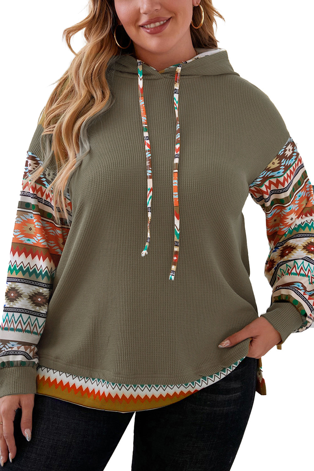 Azteke Winter-Kapuzepullover für Damen