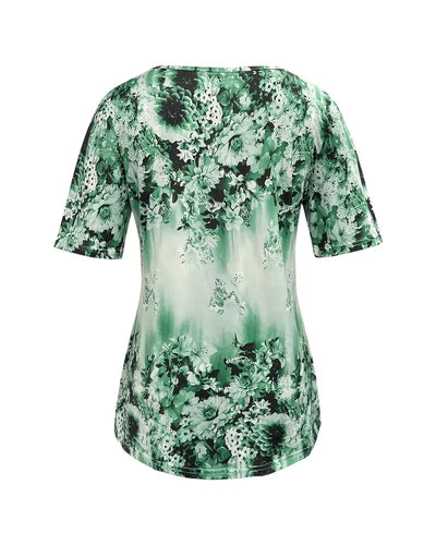 Bluse Kurzärmelig Bedruckt Lässig