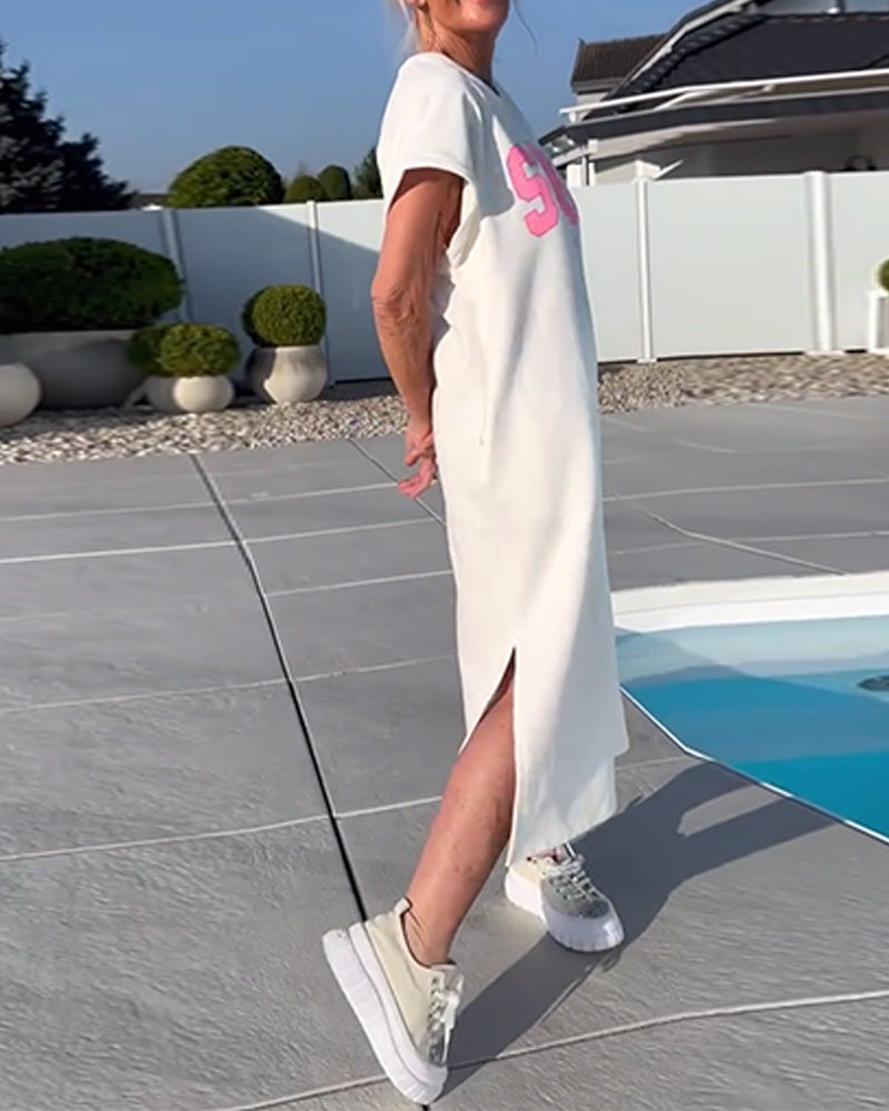 Kleid Mode Weit Schlitz