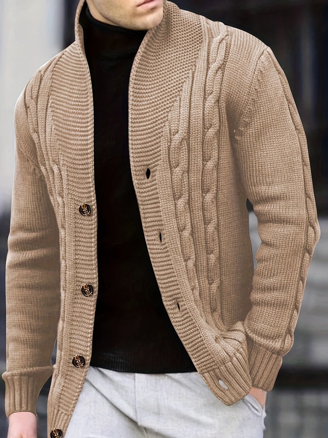 Lässiger Winter- Strickjacke für Männer