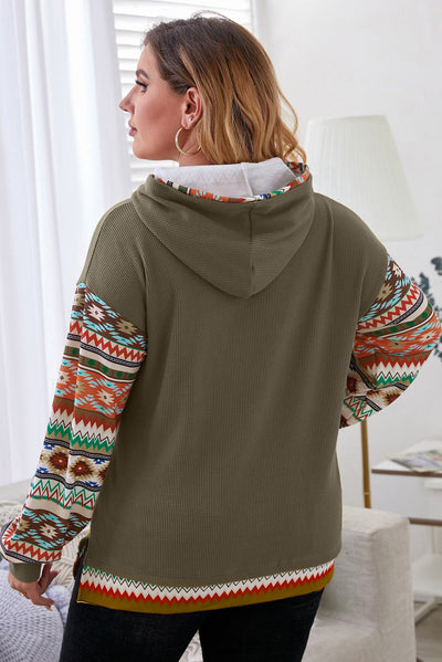 Azteke Winter-Kapuzepullover für Damen