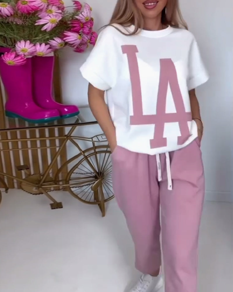 Setze Casual Letter Print Sports