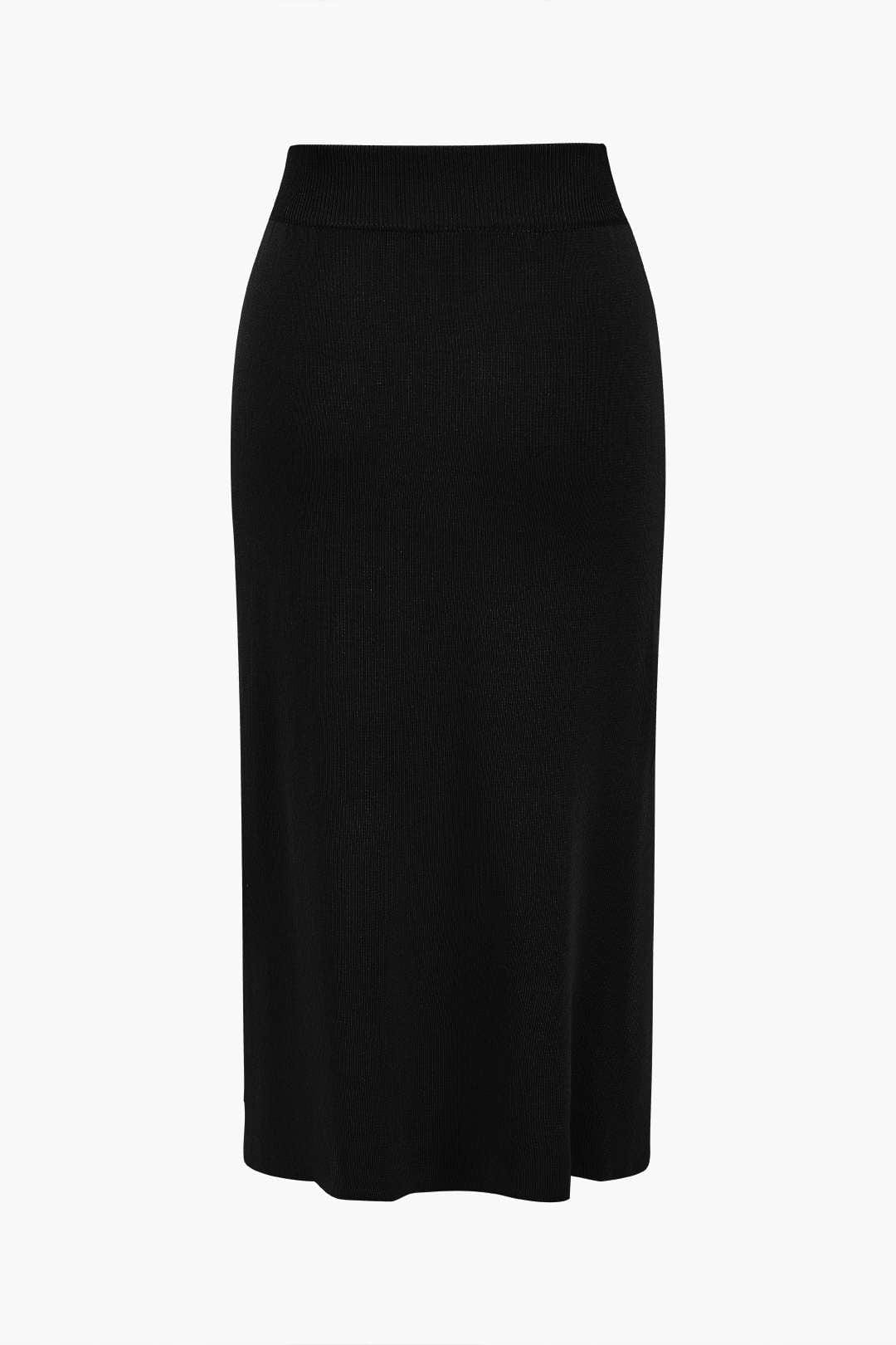 Amelie | Elegantes Strick-Set mit Peplum-Top & Bleistiftrock