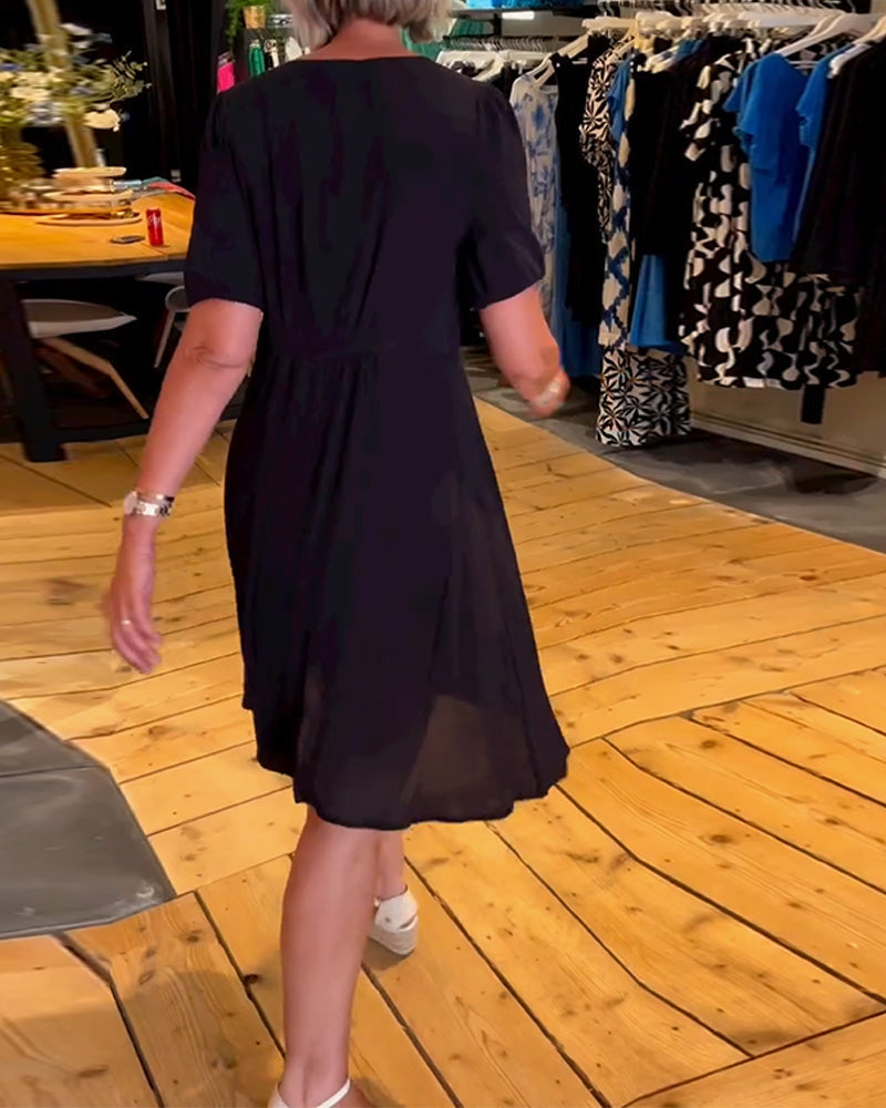 Kleid V-Ausschnitt Taille