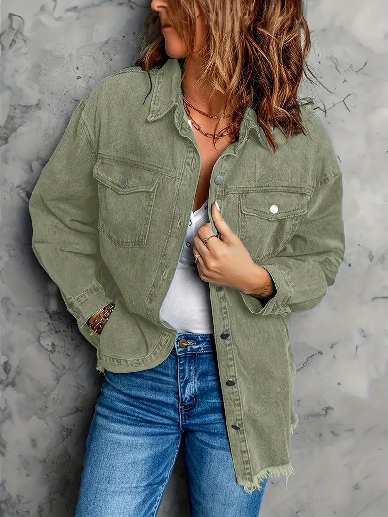 Malika - Langärmelige Denim Jacke