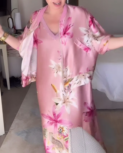 Set Ärmellos Bedruckt Rock Und Mantel