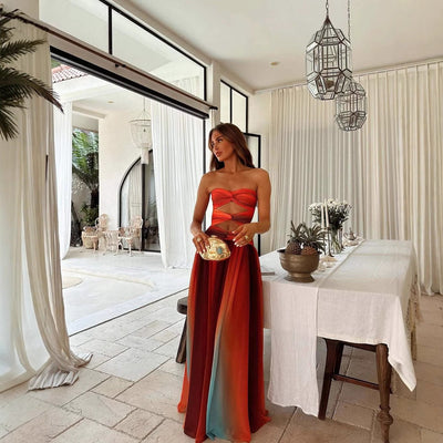 MARGOT | LANGES KLEID MIT TRÄGERN