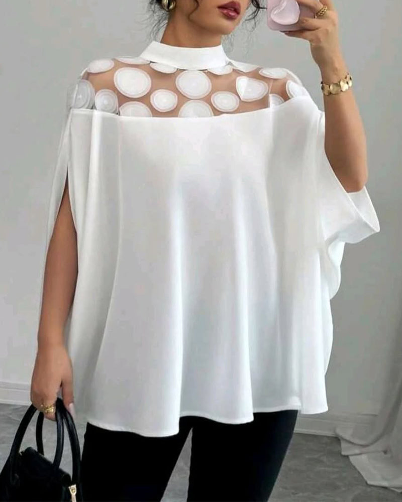 Bluse Off-the-Shoulder Fledermausärmel elegan