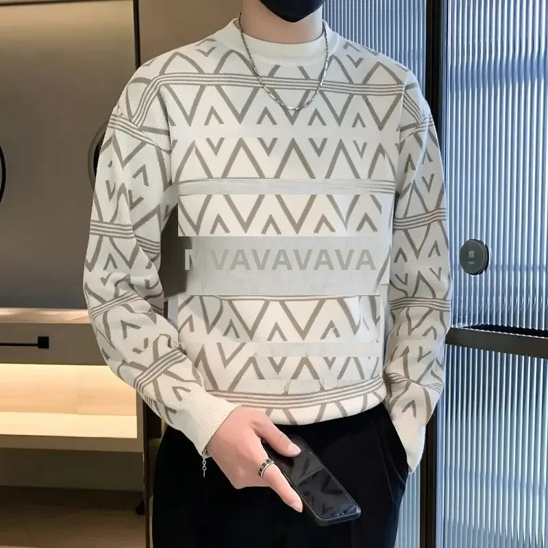 Schlichter Eleganter Winterpullover für Herren