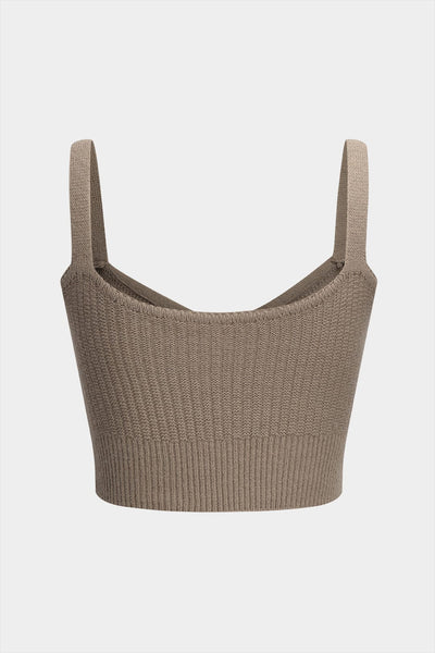 Christin | Stilvolles Strick-Dreiteiler-Set mit Cardigan, Crop-Top & Bleistiftrock