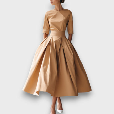 Amarisse – Midikleid aus strukturierter Baumwolle