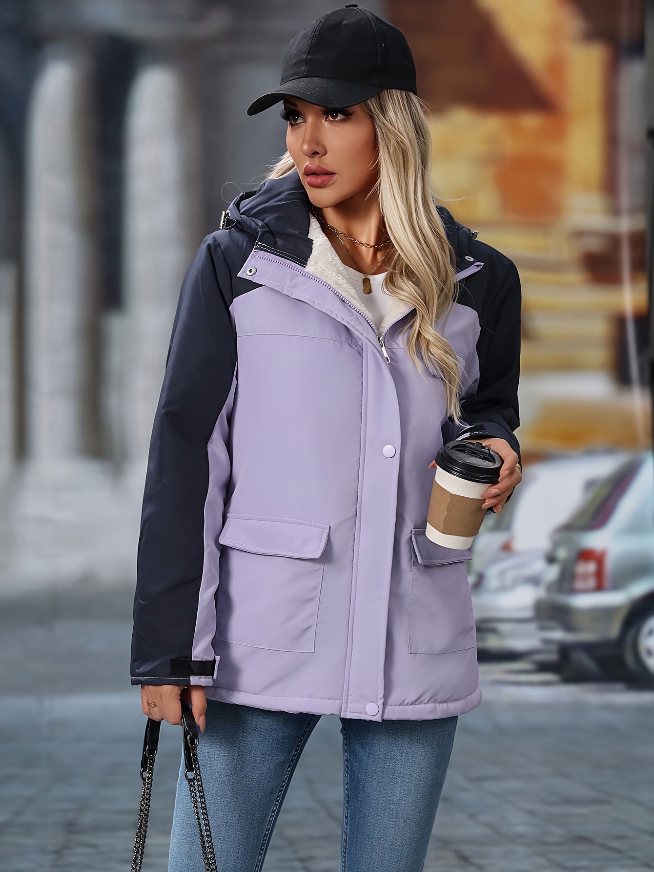 Windschutzjacke mit Kapuze für Damen