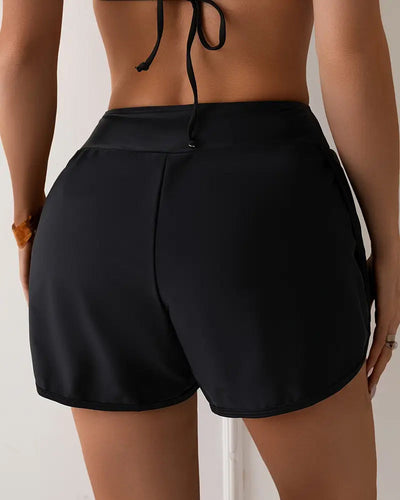 Badebekleidung Unterteil Strand Boxershorts Einfarbig