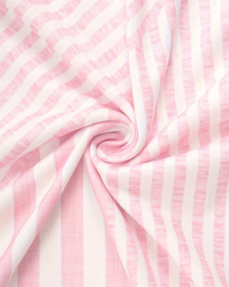 T-Shirt Mit V-Ausschnitt Gestreift