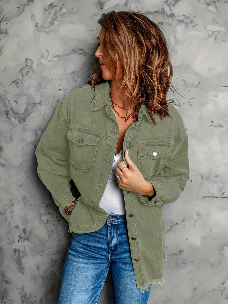 Malika - Langärmelige Denim Jacke