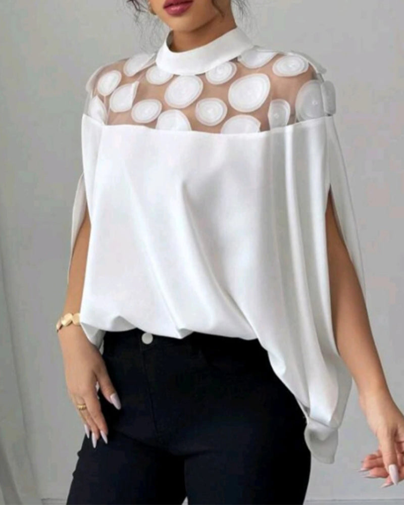 Bluse Off-the-Shoulder Fledermausärmel elegan