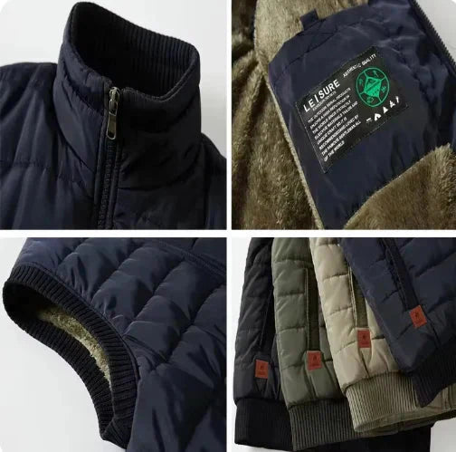 Bequeme und warme Outdoor-Weste mit Futter für aktive Herren