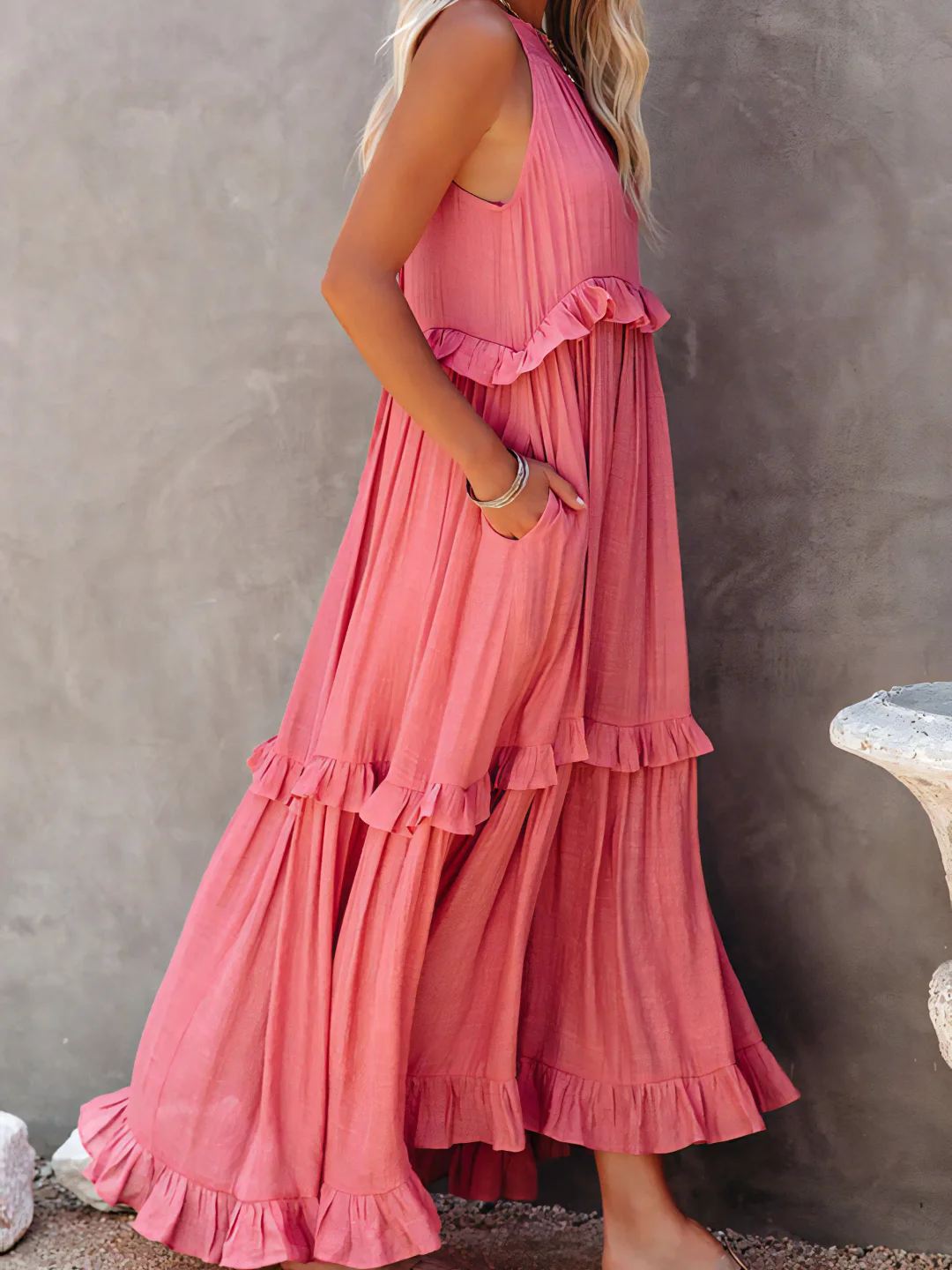 Madelyn | Bohemian Ruffled Maxi Dress
