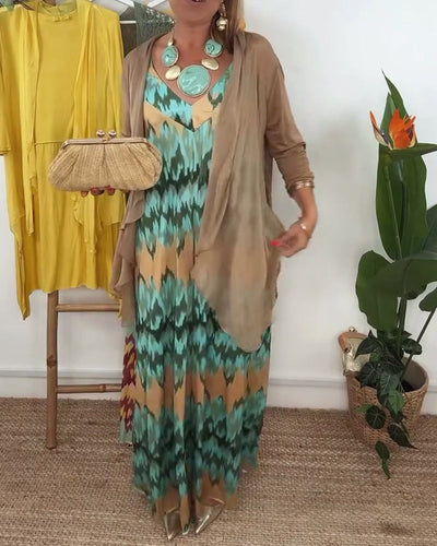 Setzen Mode Hosenträger Kleid Und Sonnenschutzmantel