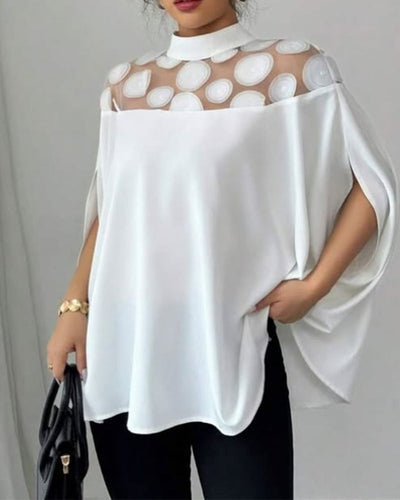 Bluse Off-the-Shoulder Fledermausärmel elegan