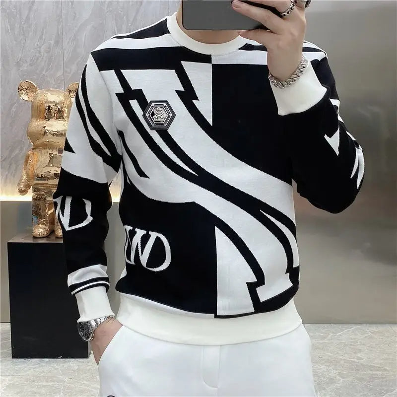 Schlichter Eleganter Winterpullover für Herren