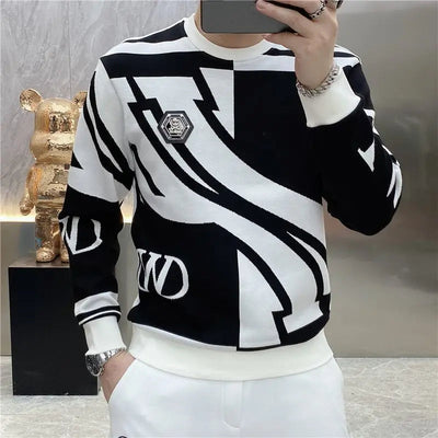 Schlichter Eleganter Winterpullover für Herren