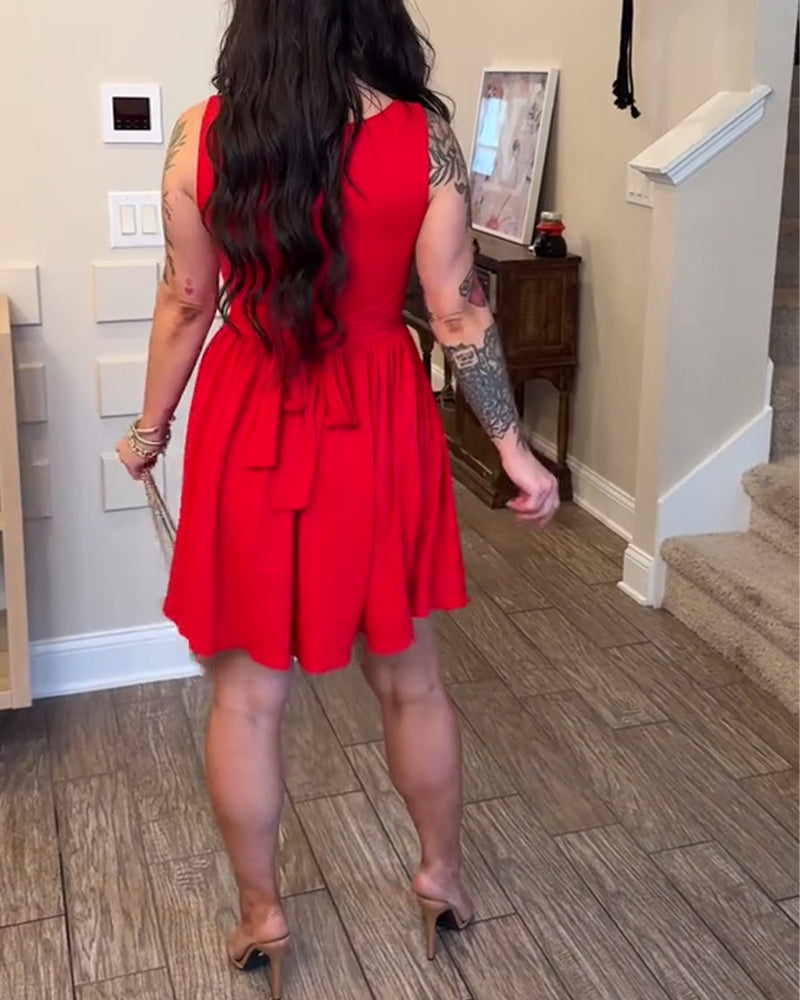 Kleid Sexy Träger Tailliert A-Linie