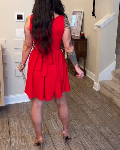 Kleid Sexy Träger Tailliert A-Linie