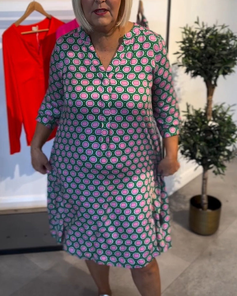 Kleid Mode lässig Kurzarm