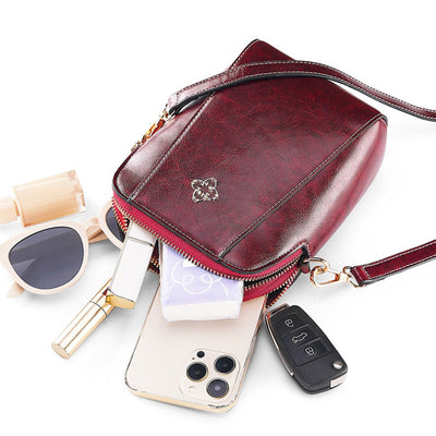 Heidi Mode | Vintage Öl Wachs Leder diagonal span Tasche