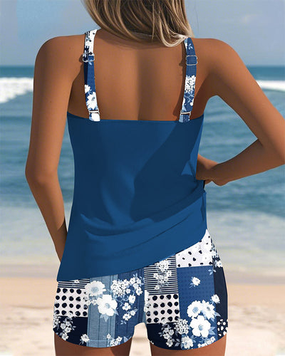 Badeanzug Bedruckt Zweiteilig Boxer