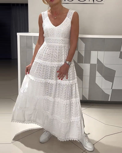 Kleid französisch einfarbig ärmellos