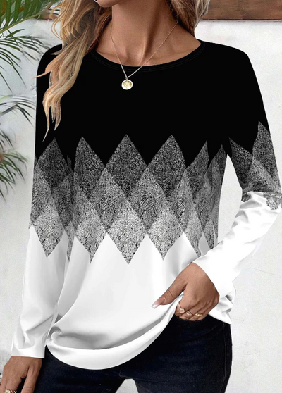 Diamantgemustert Winterpullover für Damen
