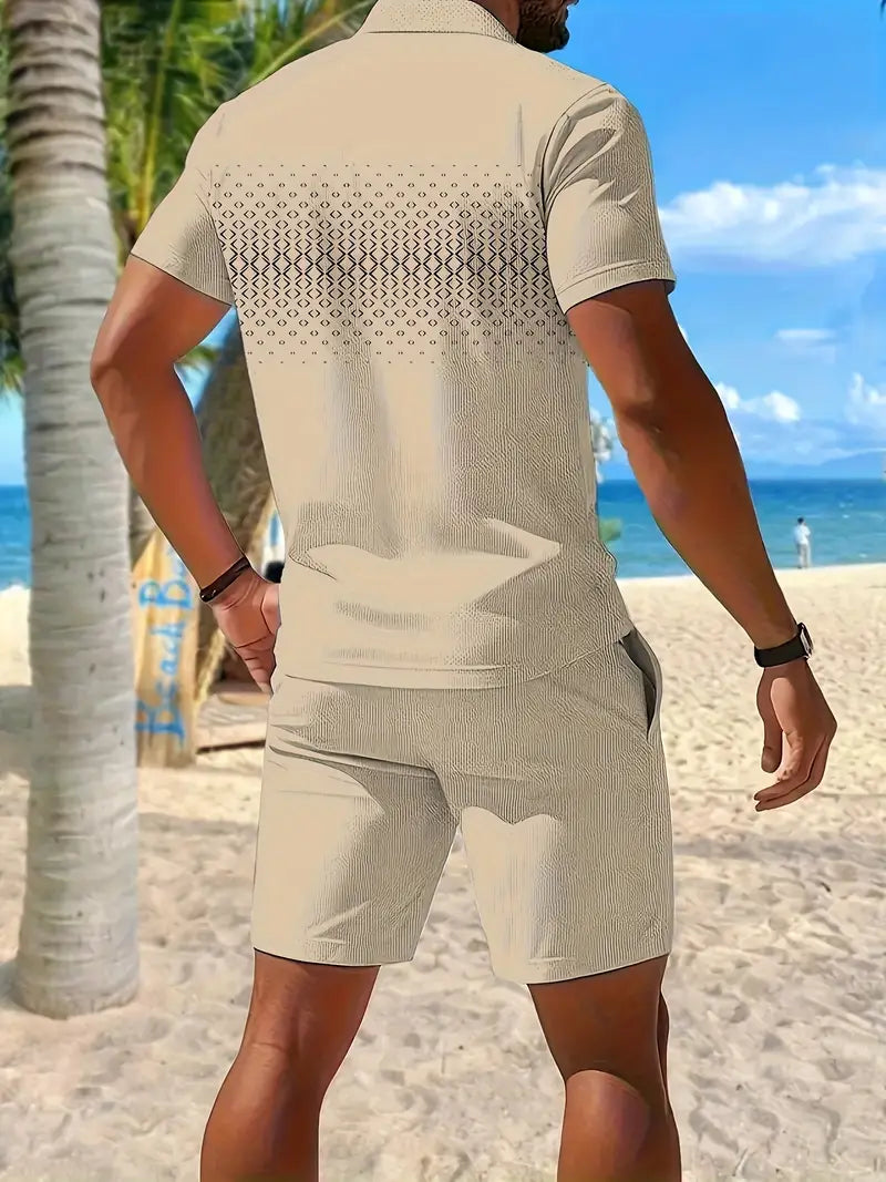 Zackary – Sommer Liches kurzärmliges Zweiteiler Set