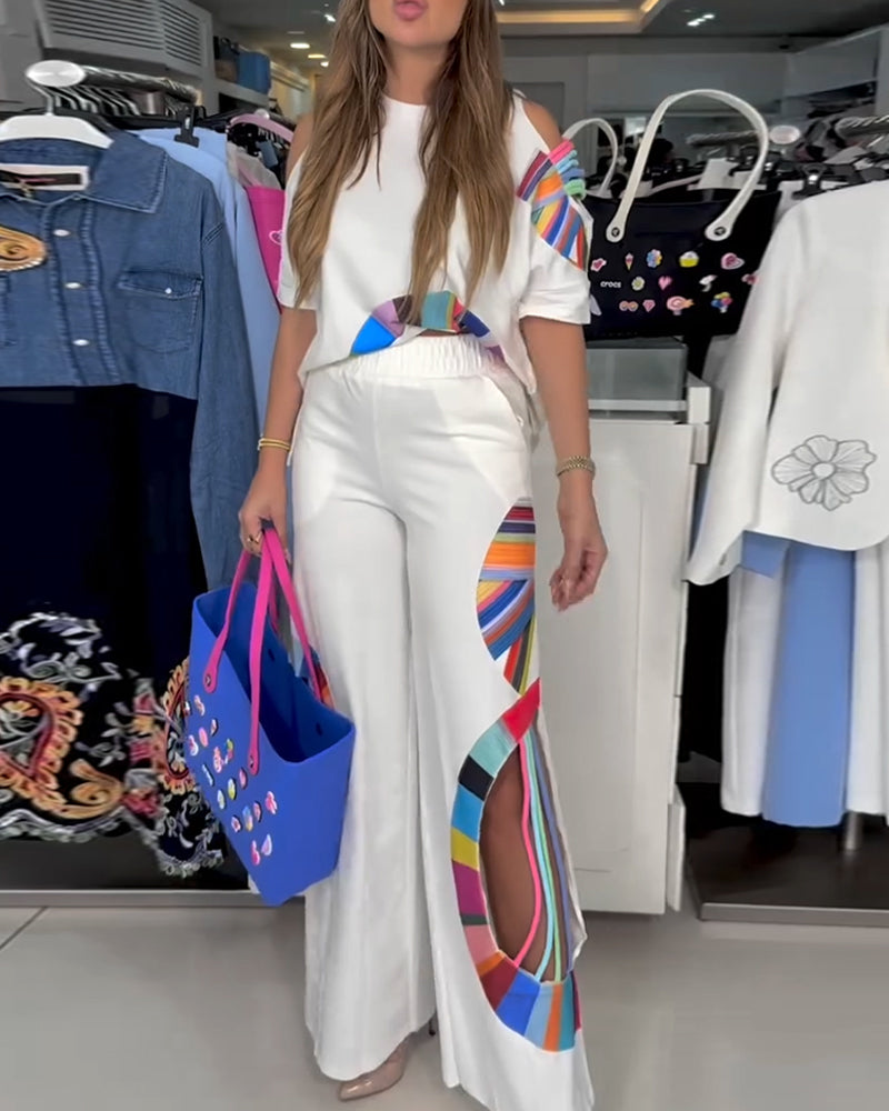 Setze Modisch Offen Schulter Sexy Zweiteilig