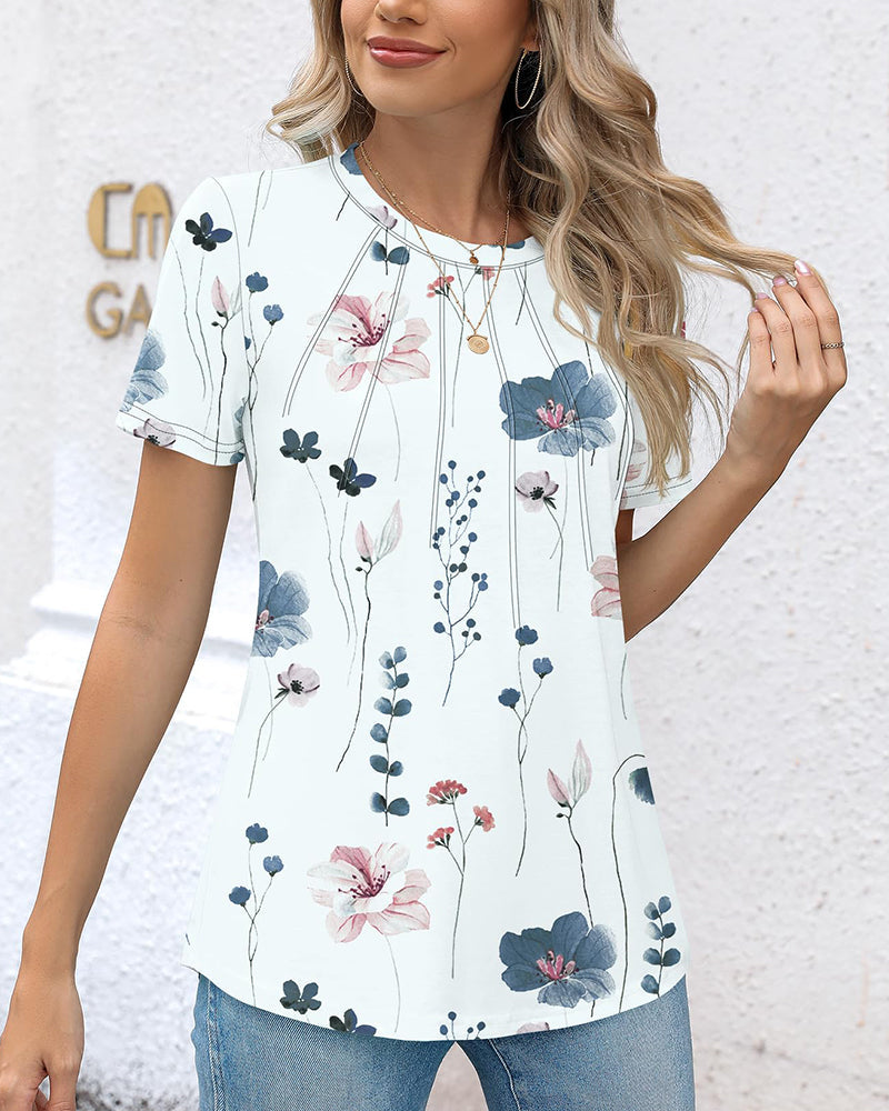 T-Shirt Rundhals Allmatch Druck