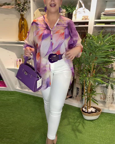 Hemd Langarm Bedruckt Mode