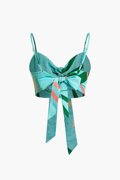 Bailey | Zweiteiler mit Knoten-Top & Bambusprint-Hose