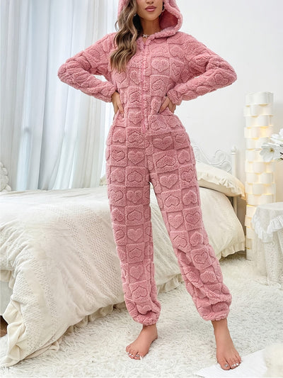 Bequemer Jumpsuit mit Kapuze für Damen