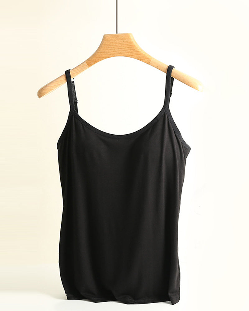 Camisole Top Einteilig Einfarbig Unterziehteil