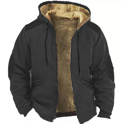 Warme Winterjacke mit Kapuze für Männer
