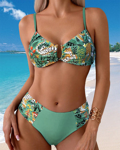 Bikini Sexy Bh Zweiteilig Bedruckt