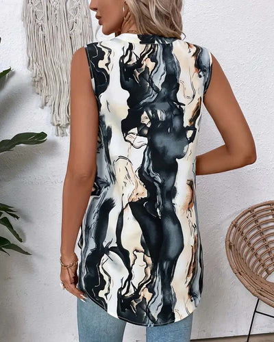 Bluse Tuschmalerei-Druck