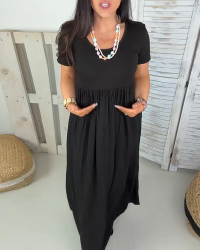 Kleid Elegant Einfarbig A-Linie