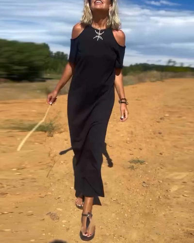 Kleid Mode Casual Trägerlos Schlank