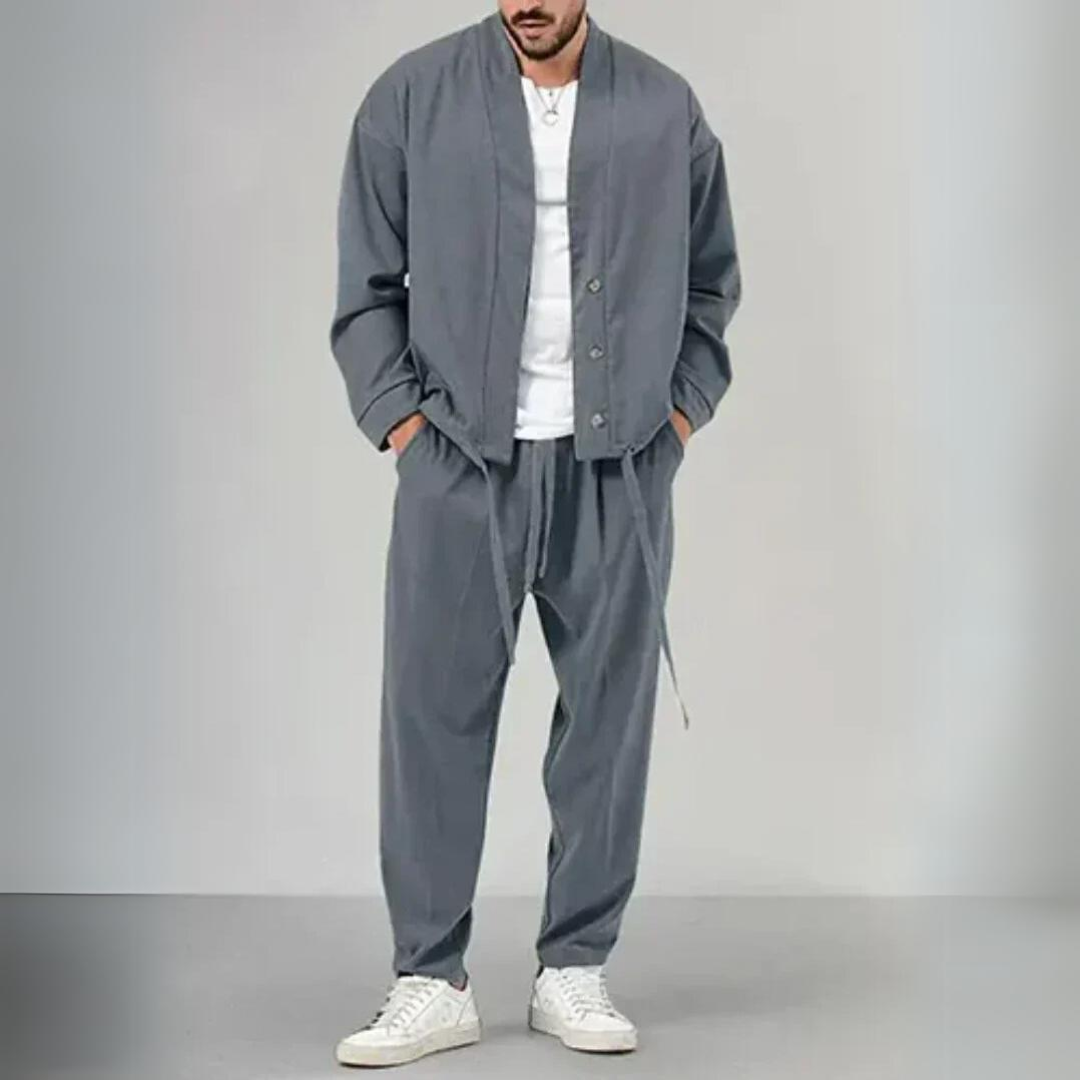 Strickjacke und Hose Set für Männer