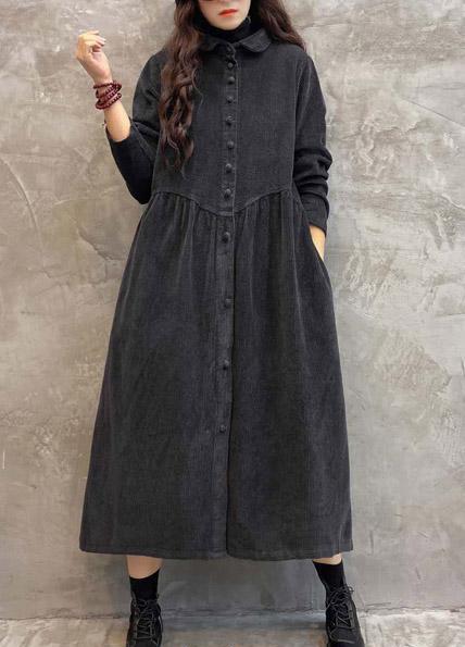 Langer Kordmantel für Damen