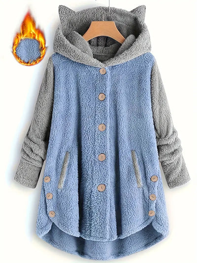 Weiche Fleece-Winterjacke für Frauen